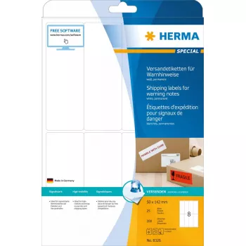 Hoiatuskleebis saatmiseks HERMA 8326