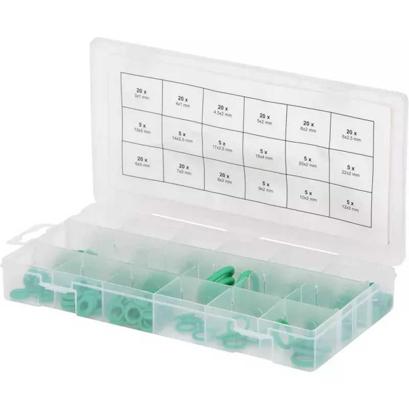 KS Tools 970.0260 O-rõngaste komplekt, HNBR, 3-22 mm siseläbimõõt, 225 tk