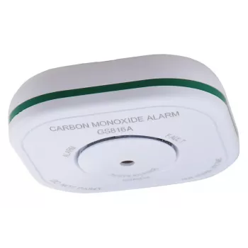 Gaasiandur Olympia 6121 — Süsinikmonooksiid (CO), 85 dB häire, patareitoide (AAA 1,5 V), valge