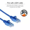 ACT sinine 1 meeter LSZH U/UTP CAT6 andmekeskuse õhuke ühenduskaabel RJ45 pistikutega