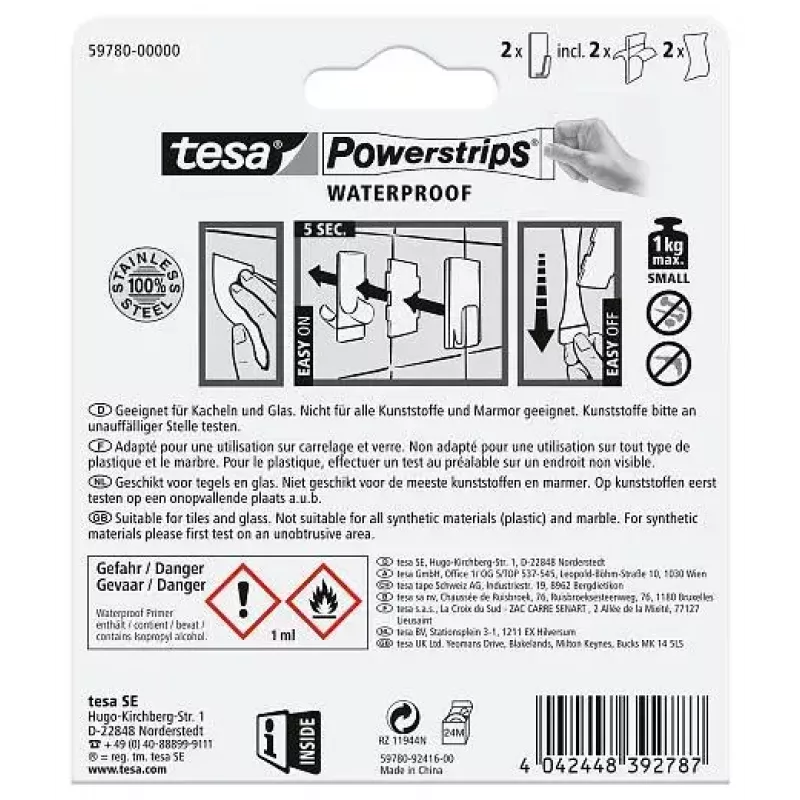 Rätikukonks TESA 59780-00000 roostevaba teras 2 tk