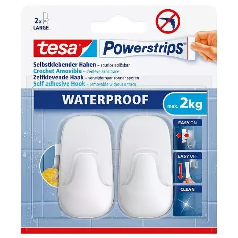 Rätikukonks TESA 59781-00000 Indoor Valge 2 tk