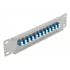 Fiiberoptiline patch-paneel DeLOCK 10 tolli 12 porti LC Duplex sinine 1U hall
