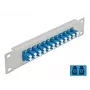 Fiiberoptiline patch-paneel DeLOCK 10 tolli 12 porti LC Duplex sinine 1U hall