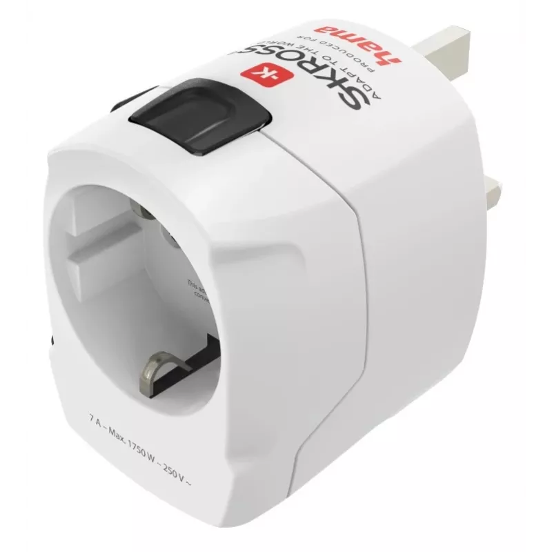 Hama World Travel Pro toiteadapter Universal Type F Valge