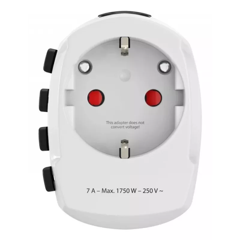 Hama World Travel Pro toiteadapter Universal Type F Valge