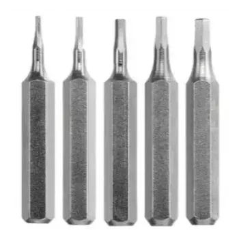 Kruvikeerajaotsakute komplekt KWB 128440 — 5 tk, Hex (imperial) otsakud, meetermõõdustiku suurused 0,7, 0,9, 1,3, 1,5, 2 mm, 28 mm pikkus