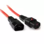 ACT toitekaabel C13 IEC Lock C14 punane 3 m PC1387 230 V 10 A