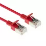 ACT Punane 0,15-meetrine LSZH U/FTP CAT6A andmekeskuse õhuke ühenduskaabel turvalise RJ45 pistikuga