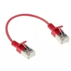 ACT Punane 0,15-meetrine LSZH U/FTP CAT6A andmekeskuse õhuke ühenduskaabel turvalise RJ45 pistikuga