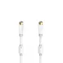 Hama 00205253 koaksiaalkaabel 5 m F Valge