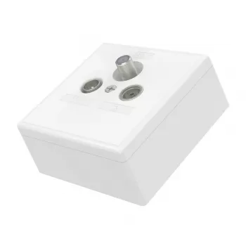 Hama 00205288 pistikupesa SAT + TV + raadio, valge