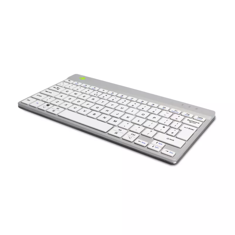 R-Go Tools Ergonoomiline klaviatuur R-Go Compact Break, kompaktne klaviatuur pausitarkvaraga, QWERTY (UK), Bluetooth, valge