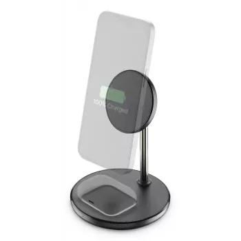 Cellularline Mag Duo juhtmevaba laadija 2-in-1 magnetiline juhtmevaba laadimishoidik Apple'i seadmetele