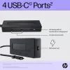 HP 4K USB-C Multiport Hub, USB USB-C, USB USB-C, 10000 Mbit/s, 3840 x 2160, must, 65 W