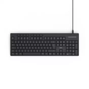 Hama CK-200 klaviatuur kodu/kontori jaoks USB QWERTZ saksa must
