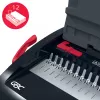 GBC CombBind® CB12 käsitsi köitmismasin, kammköitmismasin, käsitsi, 165 lehte, must, punane