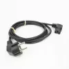 ACT Powercord toitejuhe CEE 7/7 isane (nurk) - C15 (paremale nurk) IEC60320 must 1,5 m