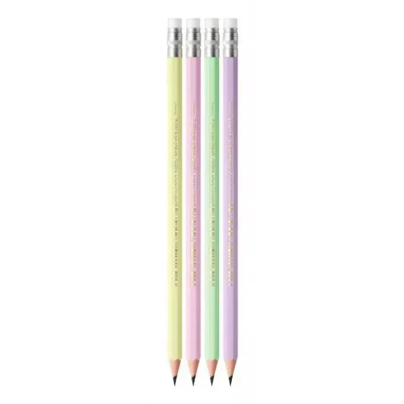 Pliiatsikomplekt TEKA BIC Evolution HB, kuusnurksed puidust pliiatsid, 12 tk pakendis, erinevad värvid