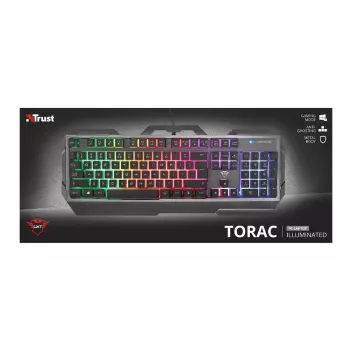 Mänguriklaviatuur Trust GXT 856 Torac USB QWERTZ Saksa Must RGB LED