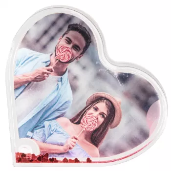 Hama Heart üksik pildiraam Punane, Läbipaistev