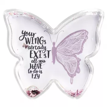 Hama Butterfly üksik pildiraam roosa, läbipaistev
