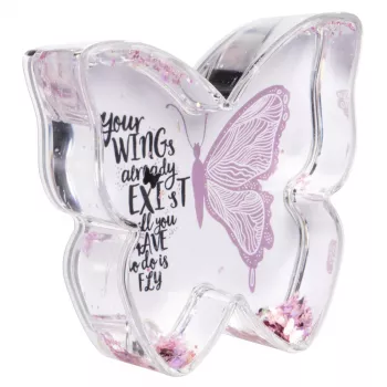 Hama Butterfly üksik pildiraam roosa, läbipaistev