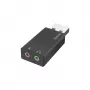 Hama 00200323 kaabelsoo muundur USB 2x3,5 mm Must