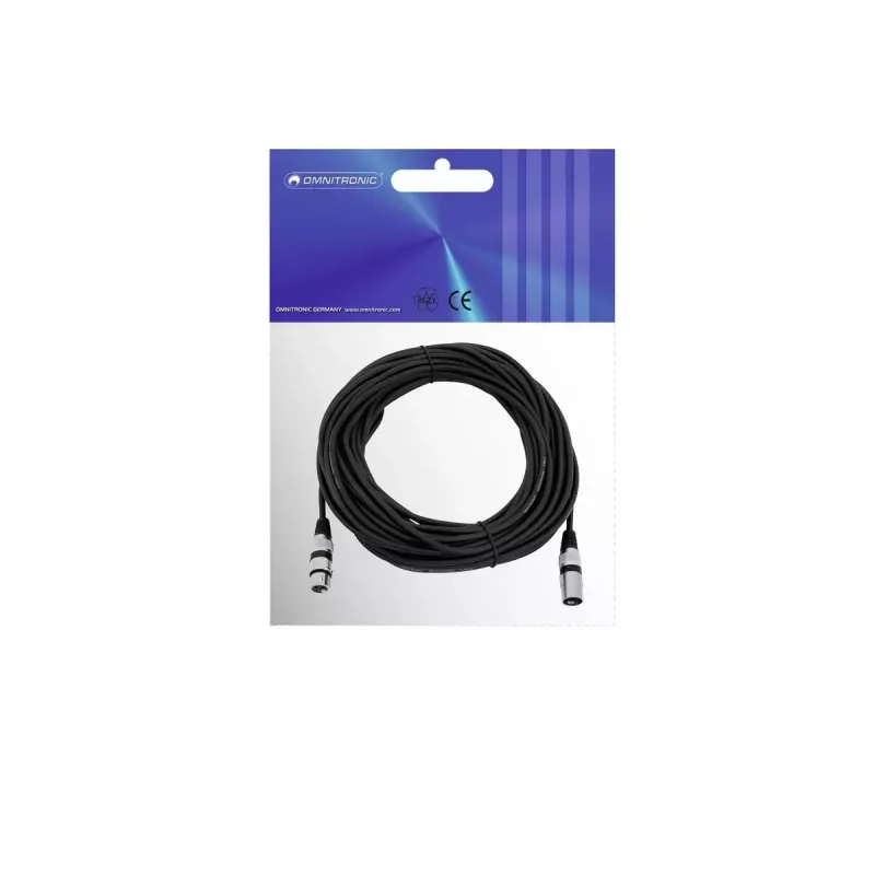 Helikaabel Omnitronic 3022058N 20 m XLR (3-kontaktiline) Must