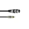 Audio kaabel XLR (3-kontaktiline) RCA Omnitronic 3022075J 0,15 m Must