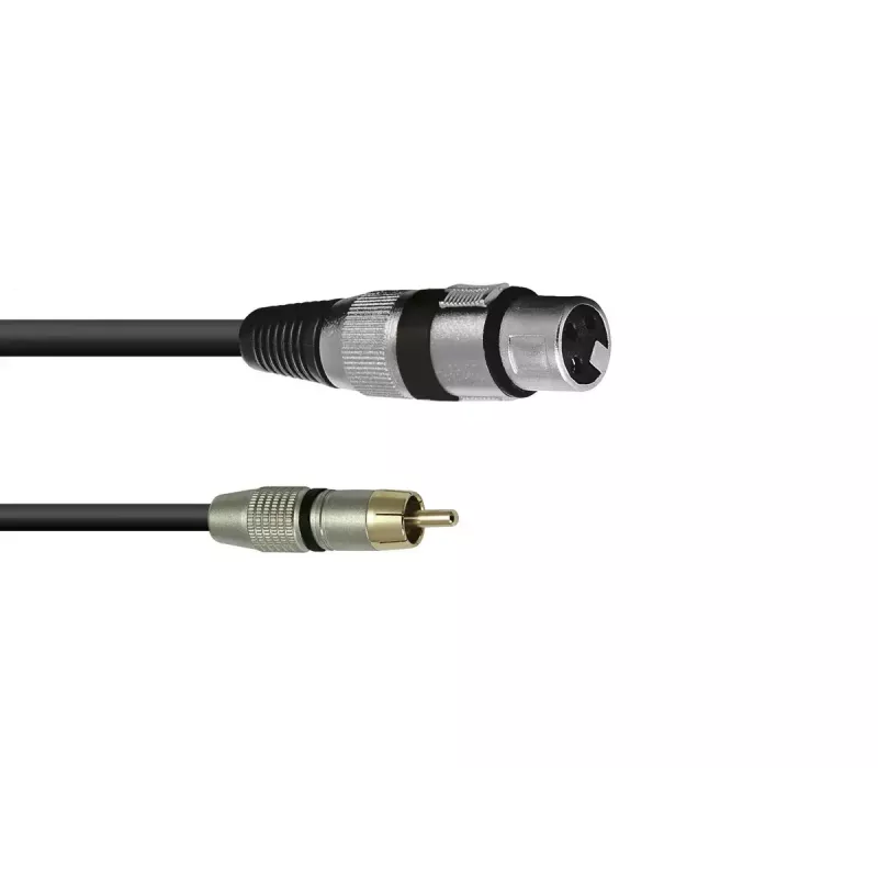 Audio kaabel XLR (3-kontaktiline) RCA Omnitronic 3022075J 0,15 m Must
