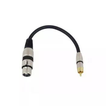 Audio kaabel XLR (3-kontaktiline) RCA Omnitronic 3022075J 0,15 m Must