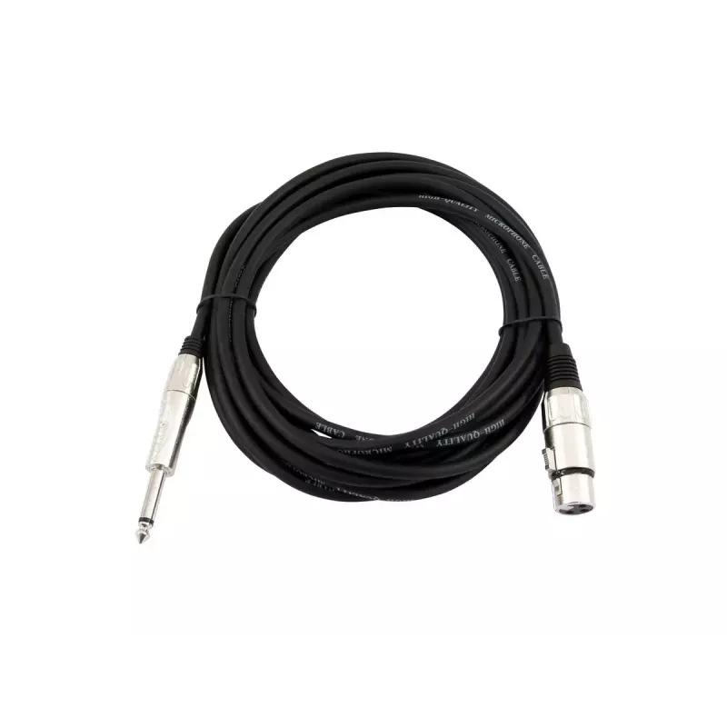 Audio kaabel 2m Omnitronic 3022516M XLR 3-pin 6.35mm Must