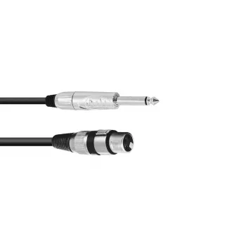 Audio kaabel 2m Omnitronic 3022516M XLR 3-pin 6.35mm Must