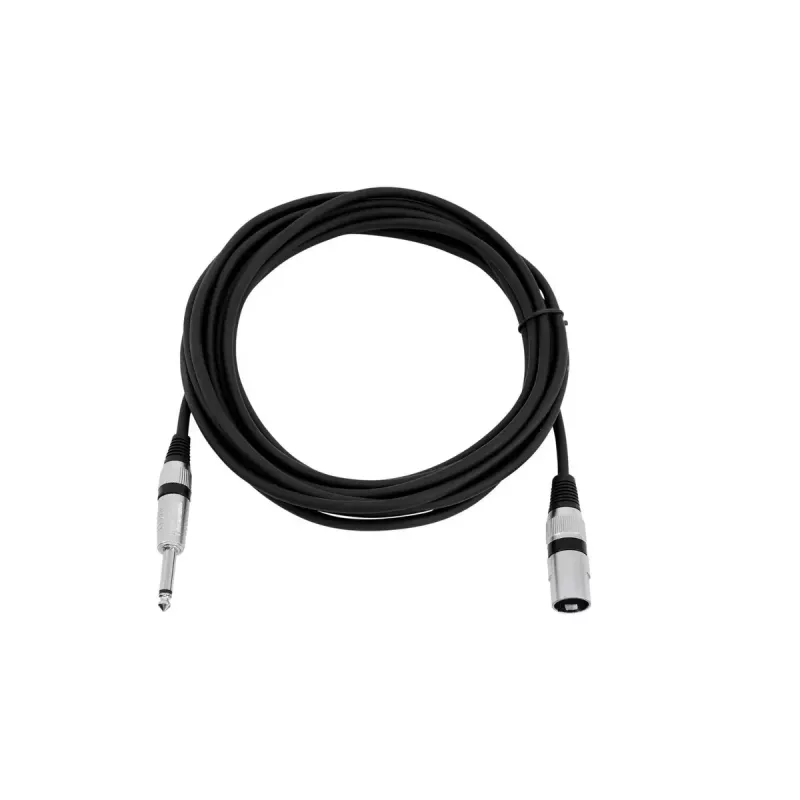 Helikaabel XLR 3-kontaktiline 6,35 mm Omnitronic 3022519C 5 m Must
