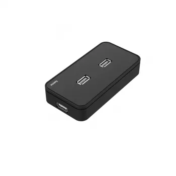USB-jaotur HAMA 00200123 — 7-pordiline USB 2.0 jaotur, 480 Mbit/s, must, 1,1 m kaabel