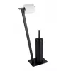 WC-hari ja hoidik WENKO 24395100 Must roostevaba teras