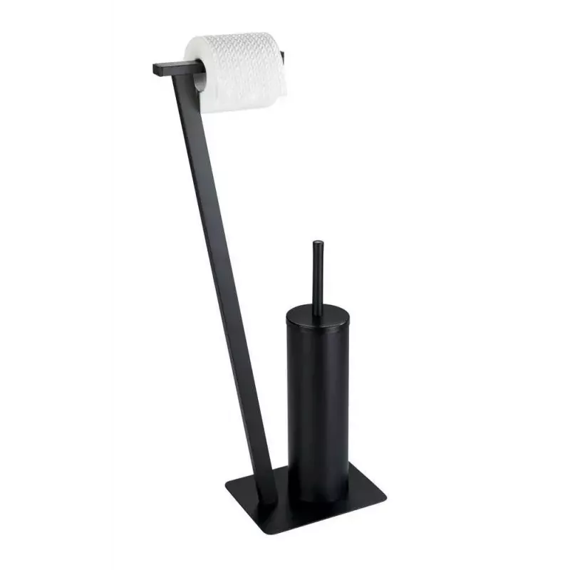 WC-hari ja hoidik WENKO 24395100 Must roostevaba teras