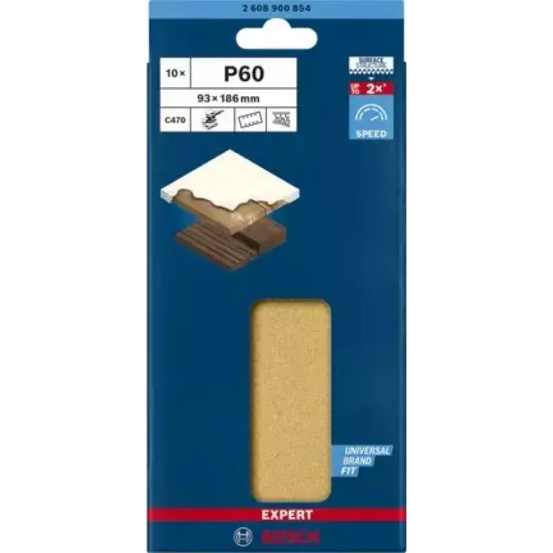 Bosch 2 608 900 854 pöörleva tööriista lihvimis-/lihvimistarvik Puidust lihvimisleht