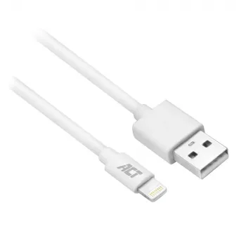 ACT USB 2.0 laadimis-/andmekaabel A-isane - Lightning-isane 1 meeter, MFi sertifitseeritud