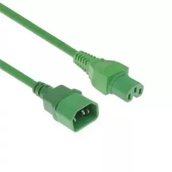 ACT Powercord C14 - C15 roheline 2 m kaabel H05RN-F 250V 10A