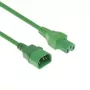 ACT Powercord C14 - C15 roheline 2 m kaabel H05RN-F 250V 10A