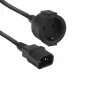 Toitejuhe ACT C14 CEE 7/3 must 0,2 m 250 V 5 A