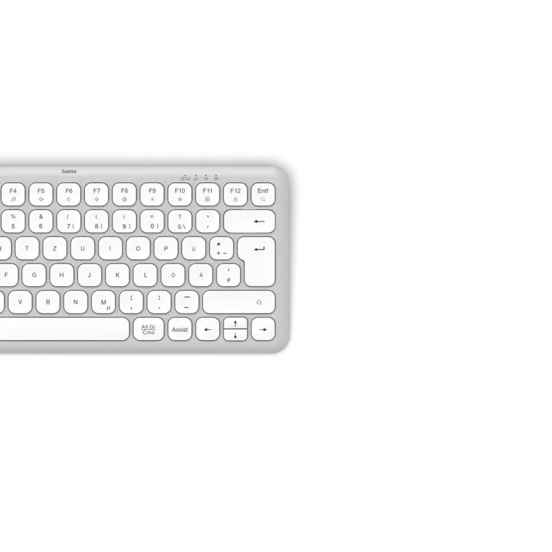 Hama WK-500 klaviatuur Kodu/Kontor RF traadita + Bluetooth QWERTZ Saksa hall, valge