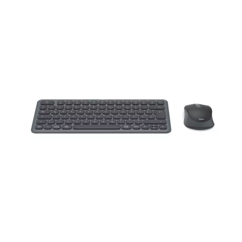 Hama WKM-500 klaviatuur hiir kaasa arvatud Kodu/Kontor RF traadita + Bluetooth QWERTZ Saksa Must
