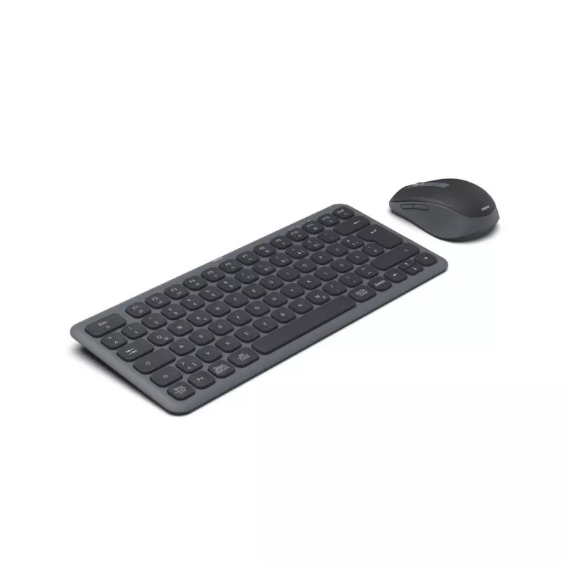 Hama WKM-500 klaviatuur hiir kaasa arvatud Kodu/Kontor RF traadita + Bluetooth QWERTZ Saksa Must