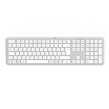 Hama WK-550 klaviatuur Kodu/Kontor RF traadita + Bluetooth QWERTZ Saksa Hall, Valge