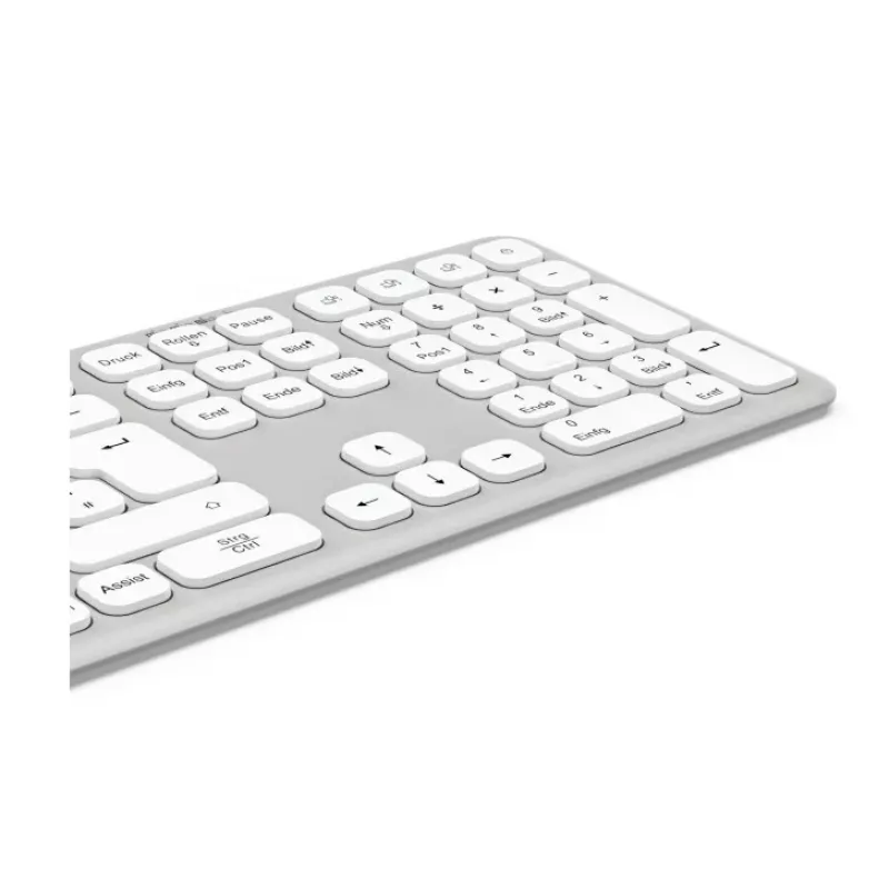 Hama WK-550 klaviatuur Kodu/Kontor RF traadita + Bluetooth QWERTZ Saksa Hall, Valge