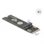 DeLOCK 64344 sisemine M.2 adapter, isane, must, 22x80x5 mm