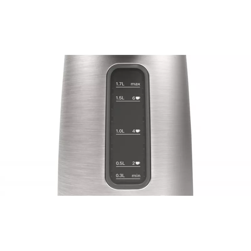Bosch TWK5P480 elektriline veekeetja 1,7 L 2400 W Must, Roostevaba teras